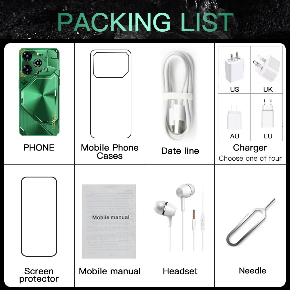 2+16GB 3G Cheap New Unlocked Pova 6 Pro Clone Cell Mobile Phone Private White Label Smartphone